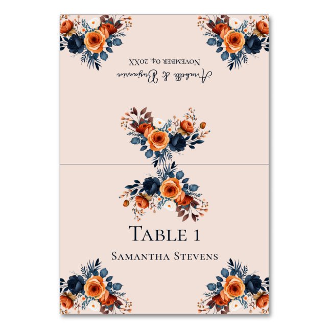 Tarjeta de tabla de acompañamiento de Naranja quem (Anverso)