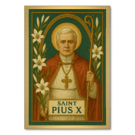 Tarjeta de tabla de Bodas católicos de Saint Pius