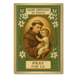 Tarjeta de tabla de Bodas católicos de St. Anthony
