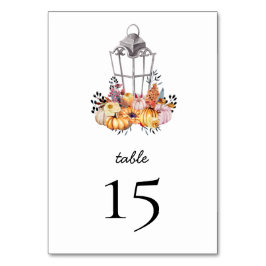 Tarjeta de tabla de calabaza floral acuática otoño