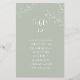 Tarjeta de tabla de la tabla de la tabla de la tab