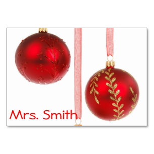 Tarjeta de tabla de navidades