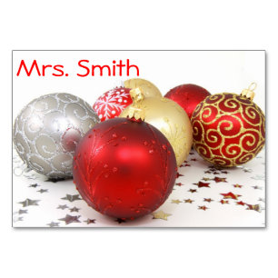 Tarjeta de tabla de navidades