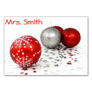 Tarjeta de tabla de navidades