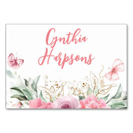 Tarjeta de tabla de nombres de invitados individua
