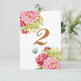 Tarjeta de tabla de peones e hidrangea no 2