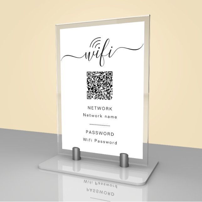 Tarjeta de tabla de Rótulo de contraseña Wifi en b (Subido por el creador)