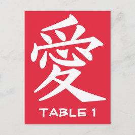 Tarjeta de tabla Kanji Love