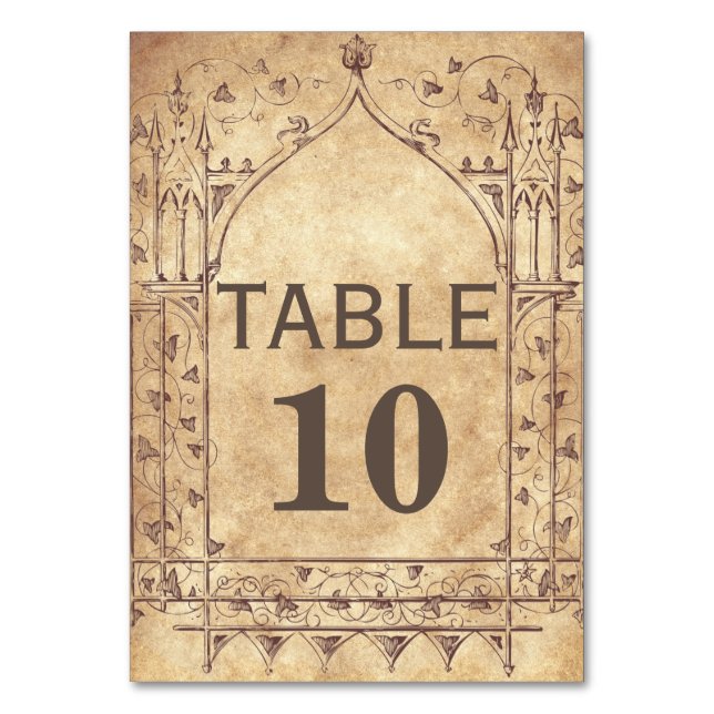 Tarjeta de tabla medieval (Anverso)