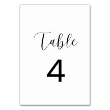 Tarjeta de tabla minimalista número 4