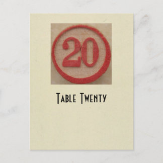 Tarjeta de tabla número de foto 20