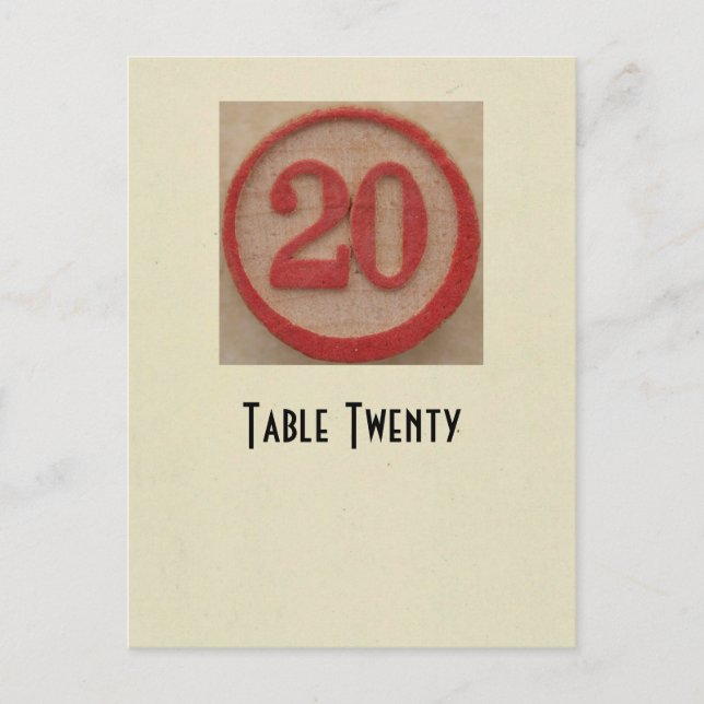 Tarjeta de tabla número de foto 20 (Anverso)