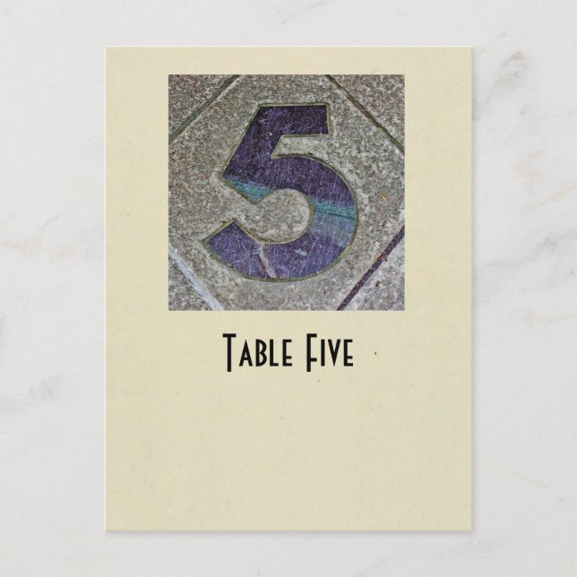 tarjeta de tabla número de foto 5 (Anverso)