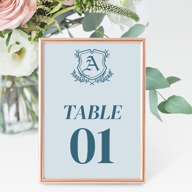 Tarjeta de tabla Pastel de hoja azul y Boda floral (Subido por el creador)