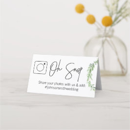 Tarjeta de tabla plegada OH SNAP #hashtag