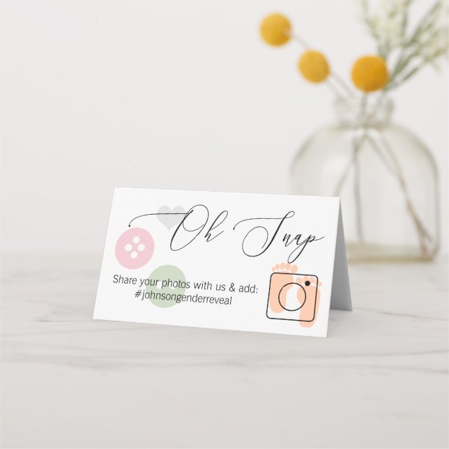 Tarjeta de tabla plegada para compartir foto revel (Anverso)