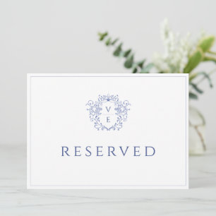 Tarjeta de tabla reservada para el Escudo de monog