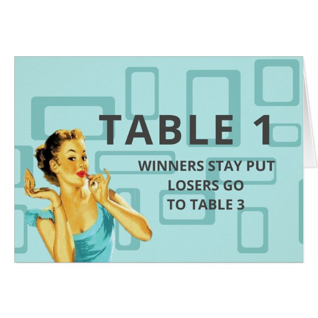 Tarjeta De Tabla Retro Bunco Para El Cuadro 1 (Anverso (Horizontal))