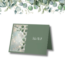 Tarjeta de tabla Romantic Sage Green Eucalyptus Bo