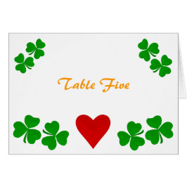 Tarjeta de tabla Shamrock irlandés