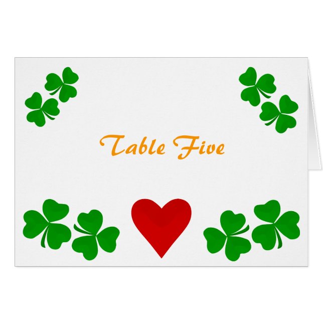 Tarjeta de tabla Shamrock irlandés (Anverso (Horizontal))
