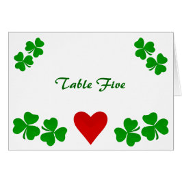 Tarjeta de tabla Shamrock irlandés
