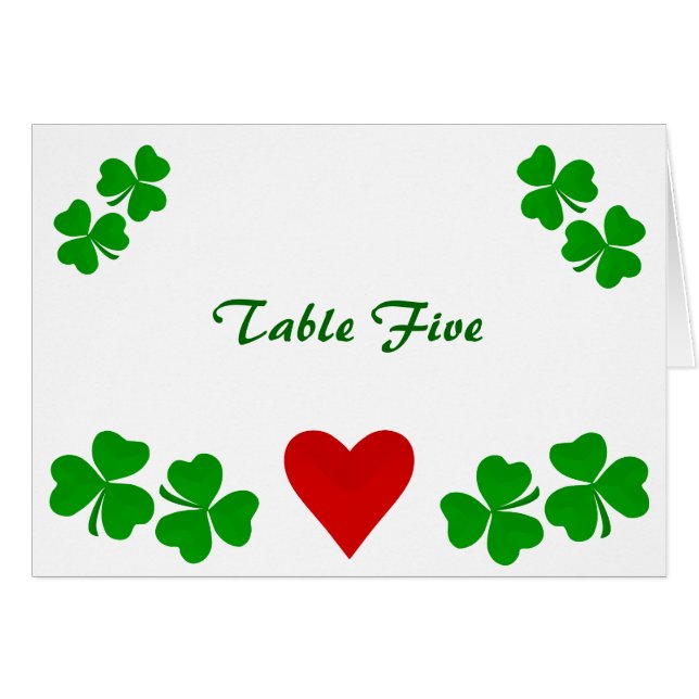 Tarjeta de tabla Shamrock irlandés (Anverso (Horizontal))