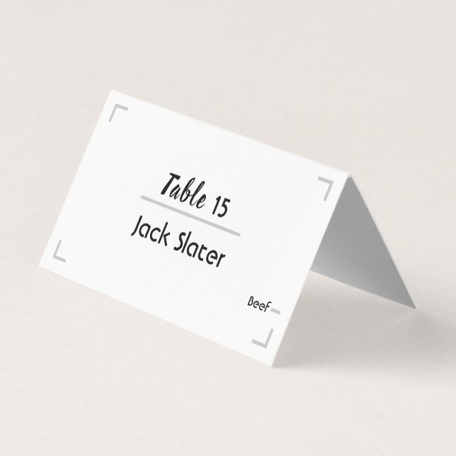 Tarjeta de tabla simple manuscrita de Boda de scri (Anverso)