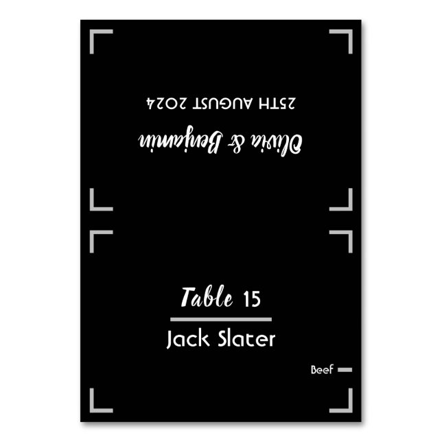 Tarjeta de tabla simple manuscrita manuscrita manu (Anverso)