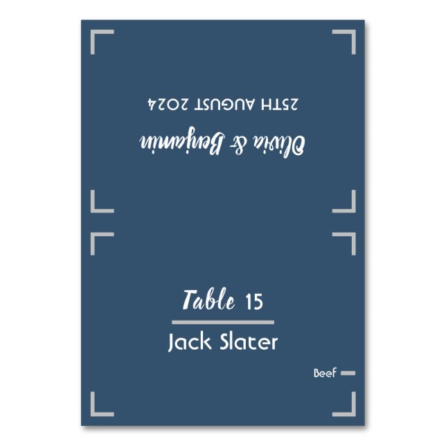 Tarjeta de tabla simple manuscrita manuscrita manu (Anverso)