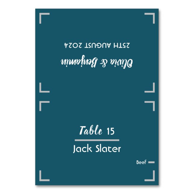 Tarjeta de tabla simple manuscrita manuscrita manu (Anverso)