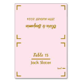 Tarjeta de tabla simple manuscrita manuscrita manu