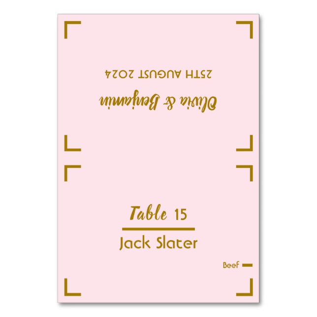 Tarjeta de tabla simple manuscrita manuscrita manu (Anverso)