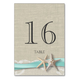 Tarjeta de tabla Starfish Aqua Ribbon
