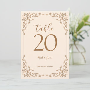 Tarjeta de tabla y menú de Boda de cuadros floreci