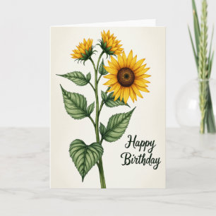 Tarjeta de Tallo Elegante Rayado