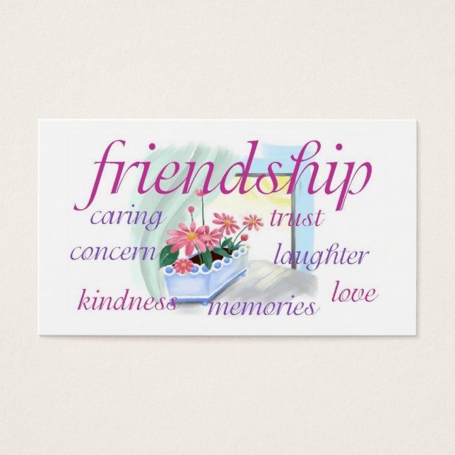 Tarjeta de tamaño de cartera de amistad inspirador (Frente)