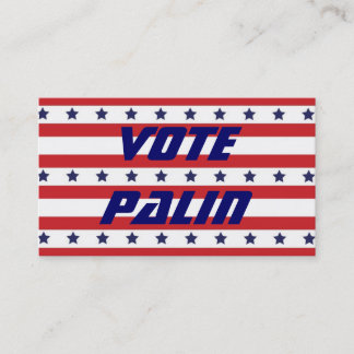 Tarjeta de tamaño del negocio de Palin del voto