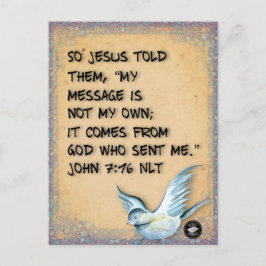 Tarjeta de tamaño postal con versículo bíblico Joh