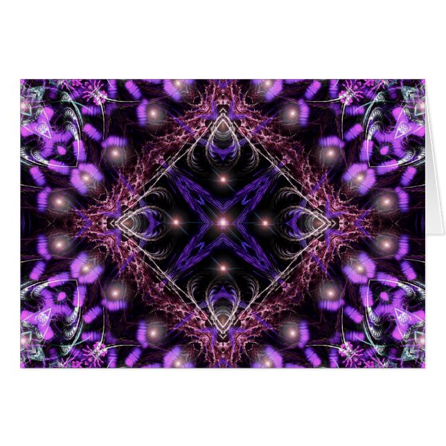 Tarjeta de Tapiz Fractal Purple Light (Anverso (Horizontal))