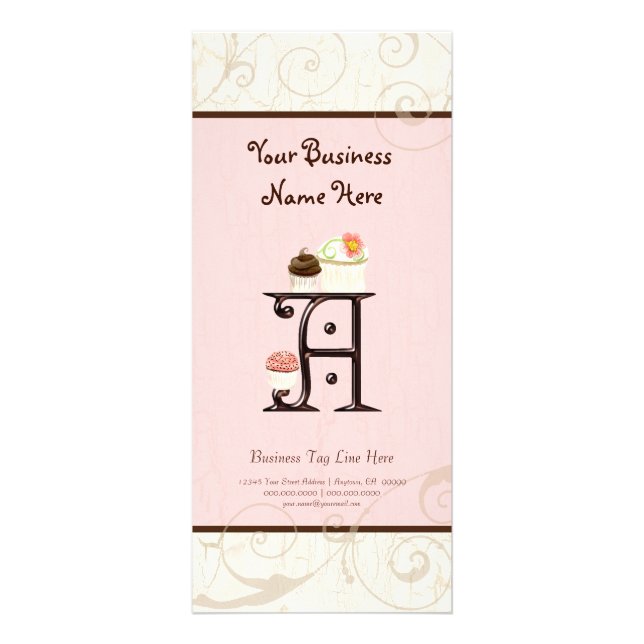 Tarjeta de tarifa de trabajo - Carta A Monograma D (Frente)