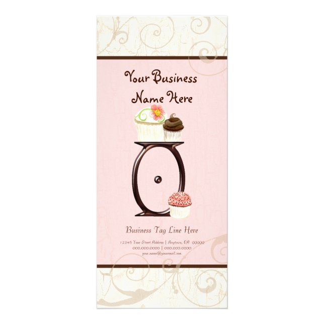 Tarjeta de tarifa de trabajo - Carta O Monograma D (Frente)