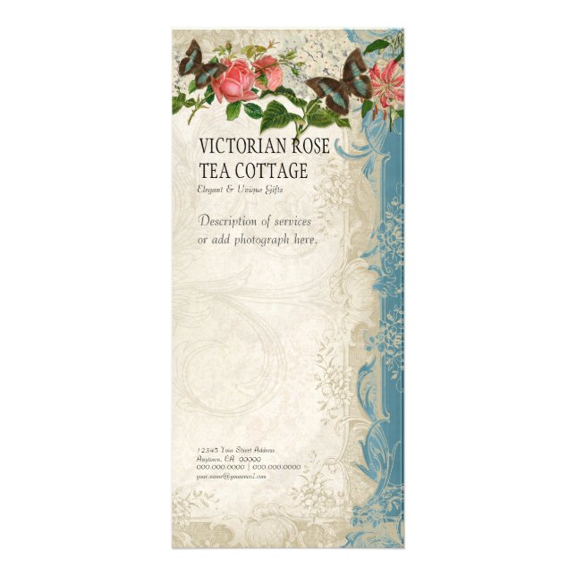 Tarjeta de tarifa de trabajo - Rosa de cosecha est (Frente)