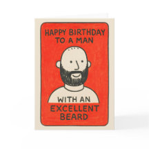 Tarjeta de tarjeta de barba peculiar para hombre c