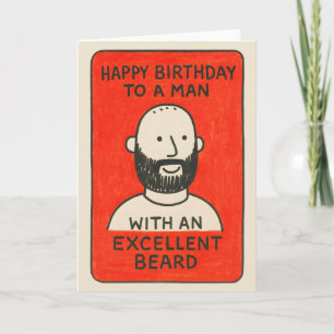 Tarjeta de tarjeta de barba peculiar para hombre c