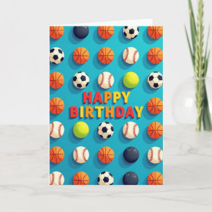Tarjeta de tarjeta de deportes alegres
