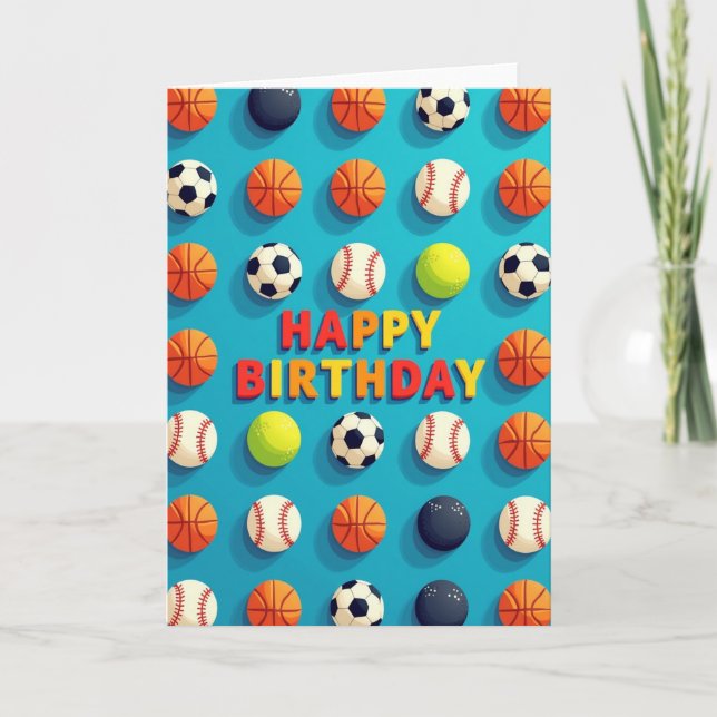 Tarjeta de tarjeta de deportes alegres (Anverso)