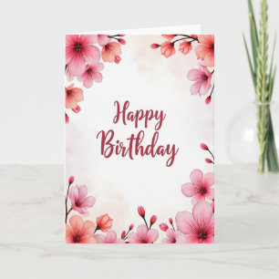 Tarjeta de tarjeta de flor de rayas