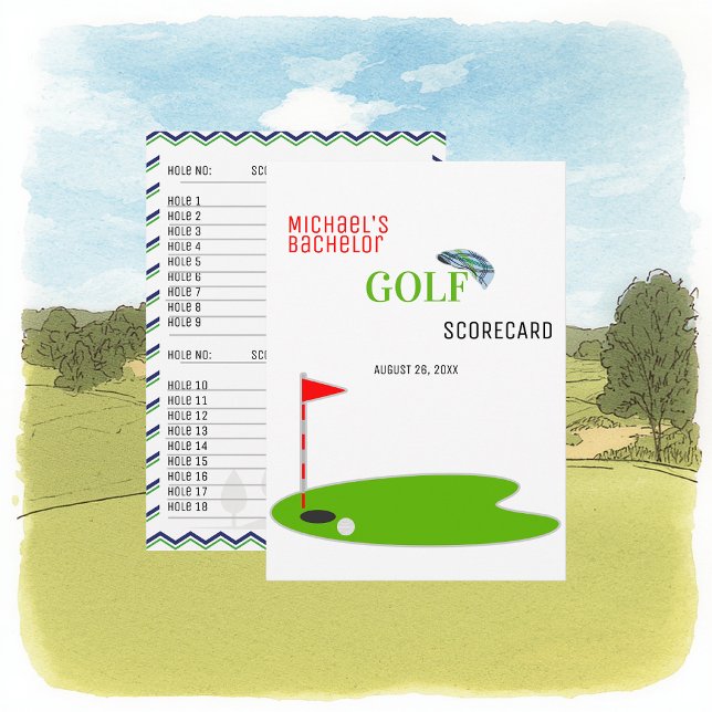 Tarjeta de tarjeta de golf de la fiesta de soltero (Subido por el creador)