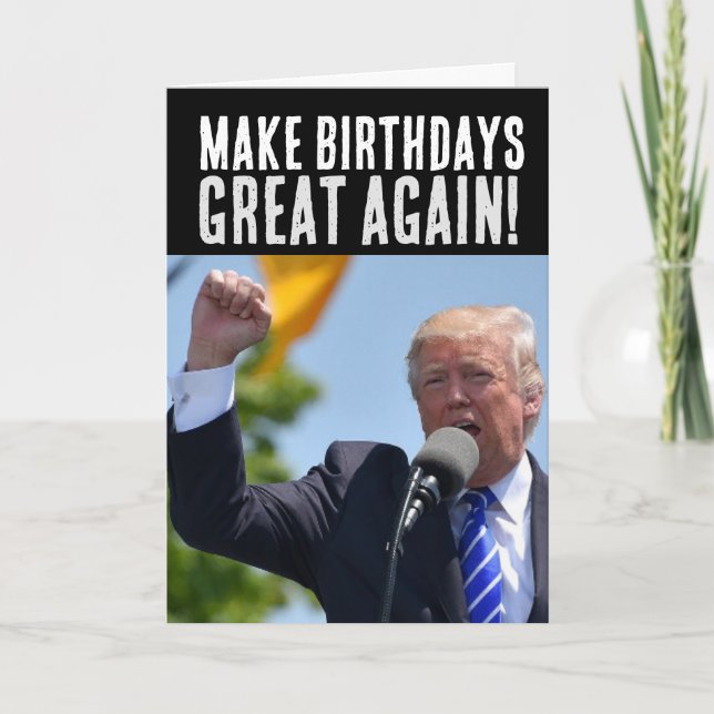 TARJETA DE TARJETAS DE RECIBIMIENTO DE DONALD TRUM (Anverso)